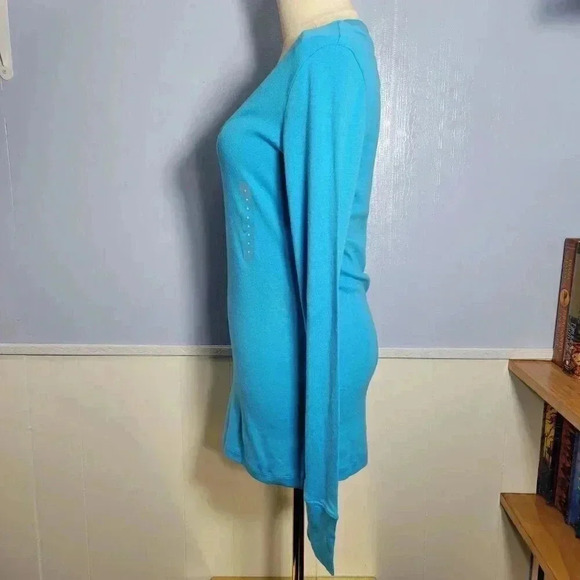 Gap Medium Bundle of 3 Bright Blue Gray Bright Blue Longsleeve / Short Sleeve - Picture 3 of 11